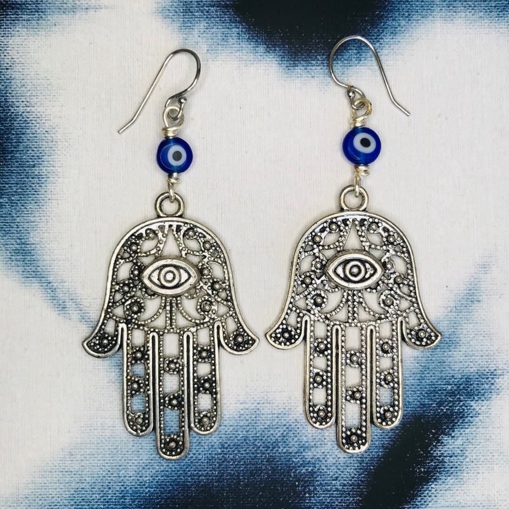 Hamsa protection earrings